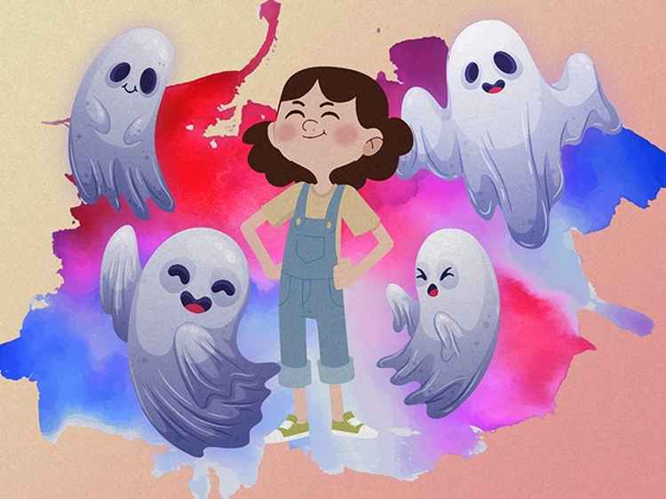 THE GIRL AND HER GHOST FRIENDS