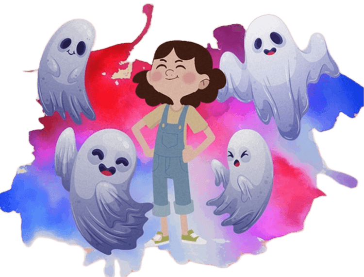 THE GIRL AND HER GHOST FRIENDS