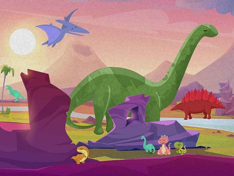 THE LITTLE DINOSAURS AND THEIR LIFE WITH THE GIANT DINOSAURS